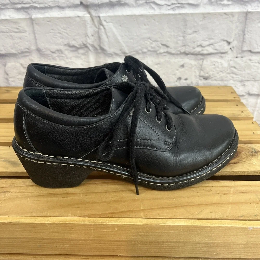 Eastland Foreside Y2K Dark Academia Leather Chunky Heel Oxford Shoes Size 6